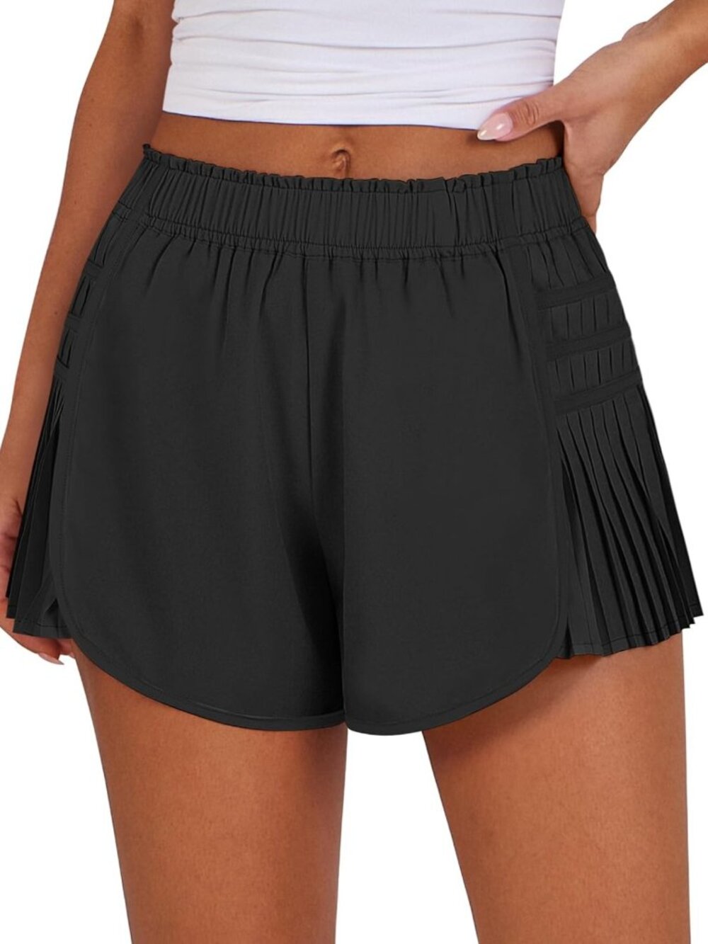 Women's Athletic Running Workout Shorts - Summer Activewear for Fitness